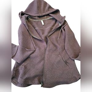 RBX Purple Hooded Jacket with Thermal Texture